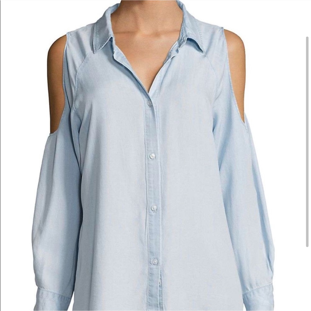 Rails lana cold shoulder chambray top medium